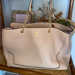 Tory Burch Tote Chain Link Nude Tote